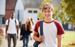 Teenager experiencing life with braces